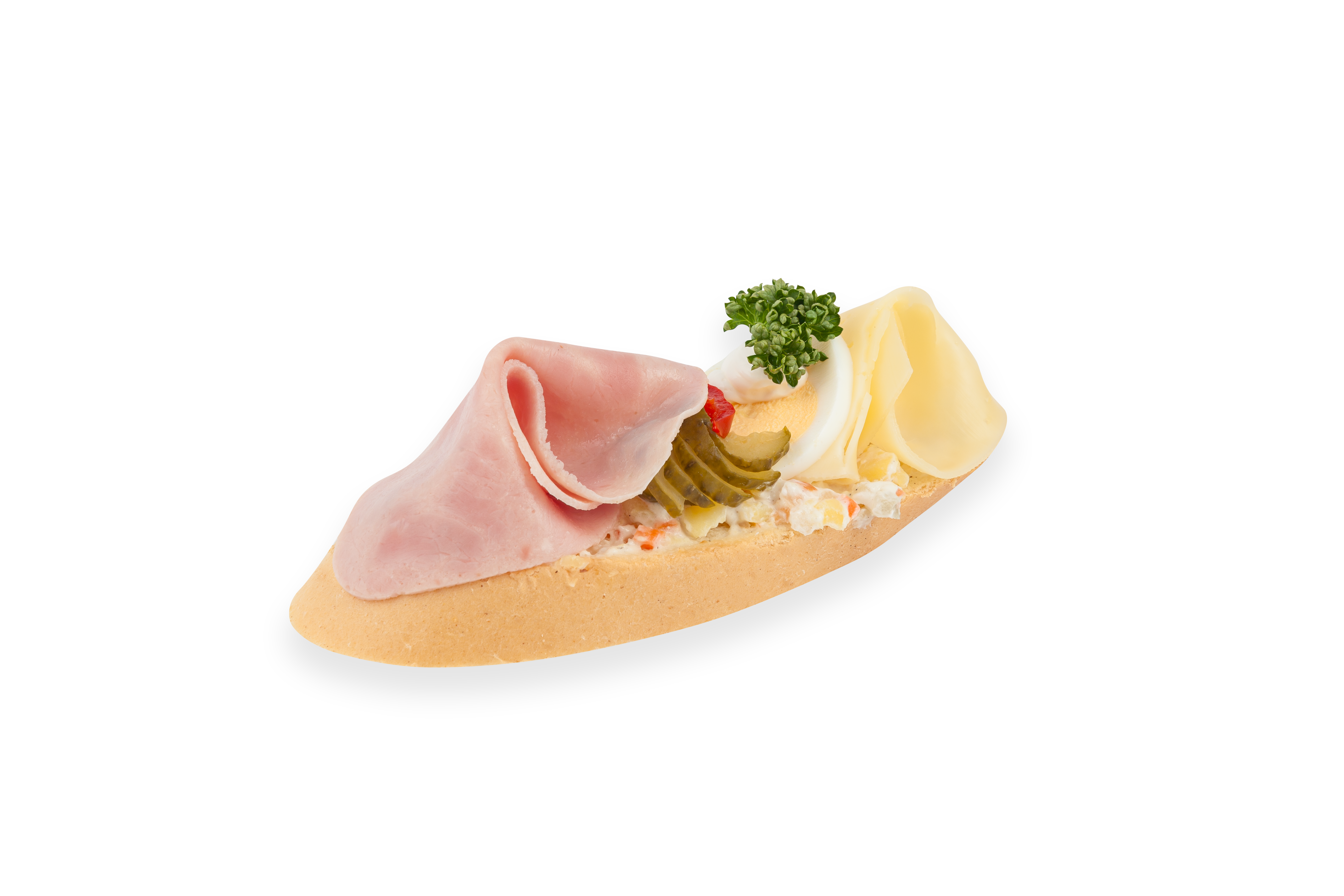 Chlebíček šunkový se sýrem 124g                             